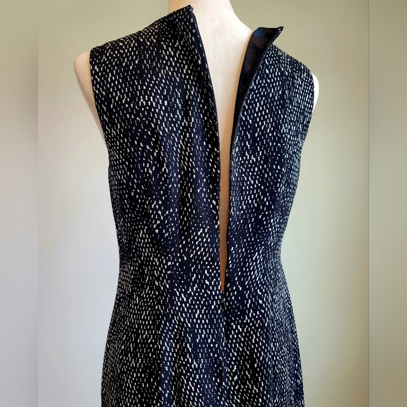 Ann Taylor 100% Silk Chiffon Black Ruffle Midi Dress, size 6 - Picture 6 of 9